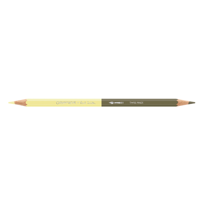 Caran d'Ache Paul Smith Crayon Bicolore Set de 12 (24 Couleurs) avec Pinceau - Édition Limitée