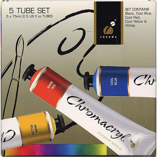 Chromacryl Students' Acrylics Set Set of 5