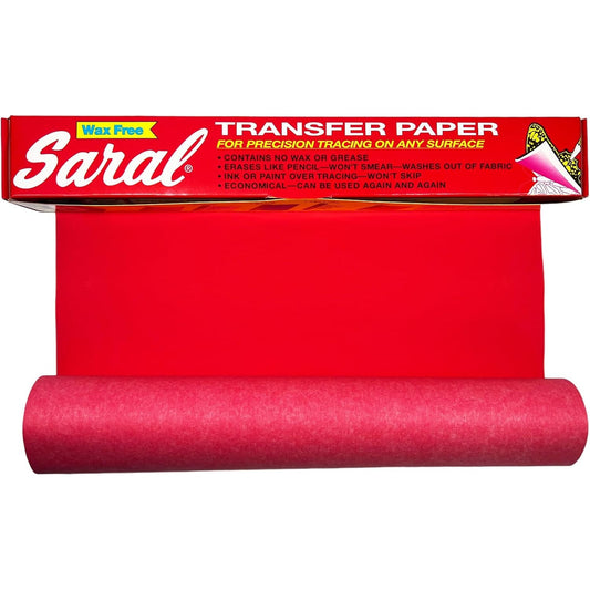 Saral Wax Free Transfer Paper Roll - Red