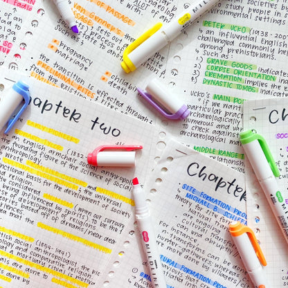 Zebra Mildliner Double Ended Highlighter Set of 5 - Fluorescent