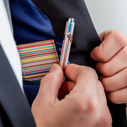 Stylo bille Caran d'Ache Paul Smith 849 argenté - Édition limitée