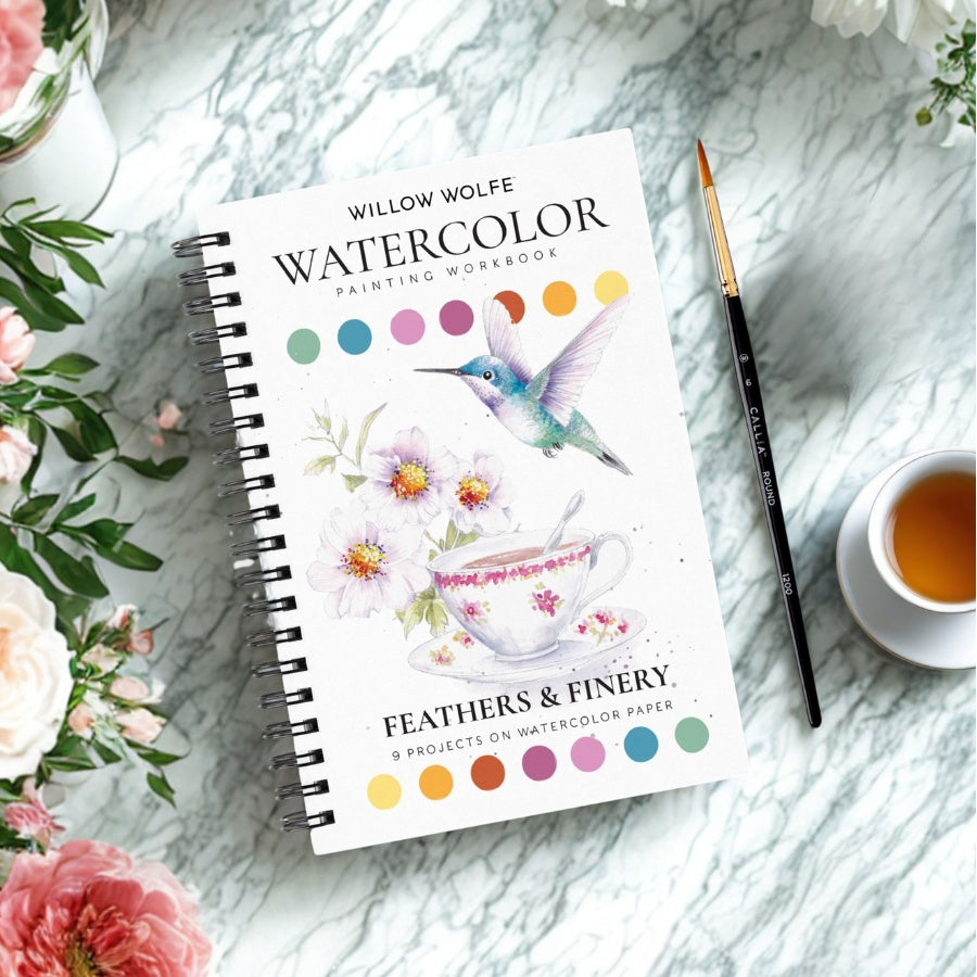 Willow Wolfe Watercolor Workbook - Feathers & Finery