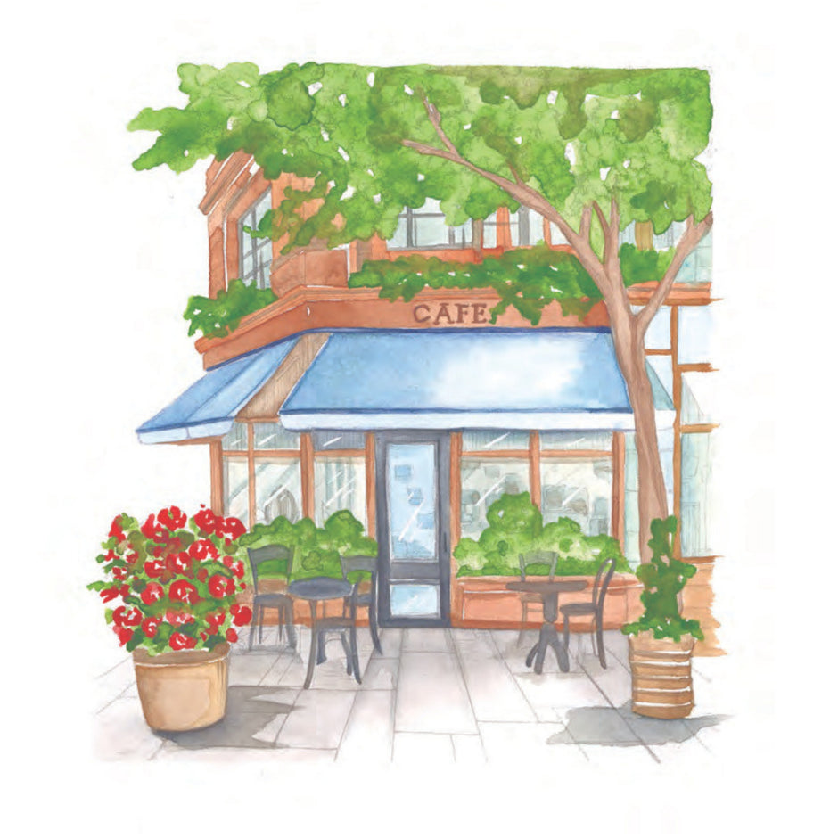 Willow Wolfe Watercolor Workbook - Cozy Cafes