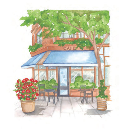 Willow Wolfe Watercolor Workbook - Cozy Cafes