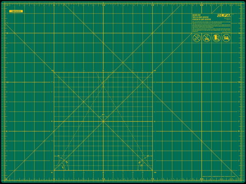 OLFA Double Sided Rotary Mat Green 18" x 24"