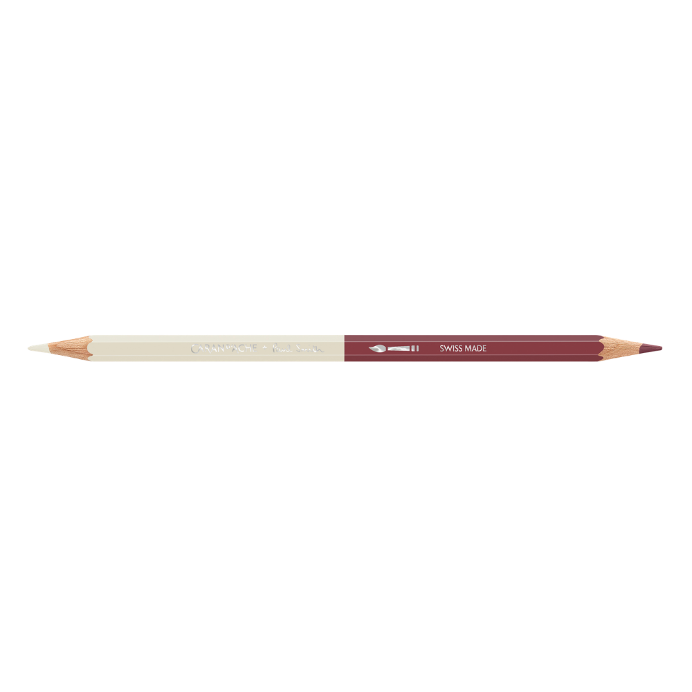 Caran d'Ache Paul Smith Crayon Bicolore Set de 12 (24 Couleurs) avec Pinceau - Édition Limitée