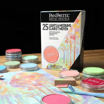 PanPastel Lights and Mediums Set of 25 - in use
