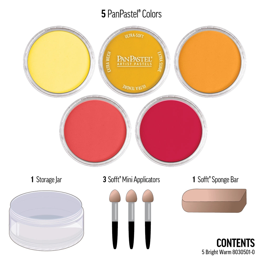 PanPastel Bright Warm Set of 5 - set contents