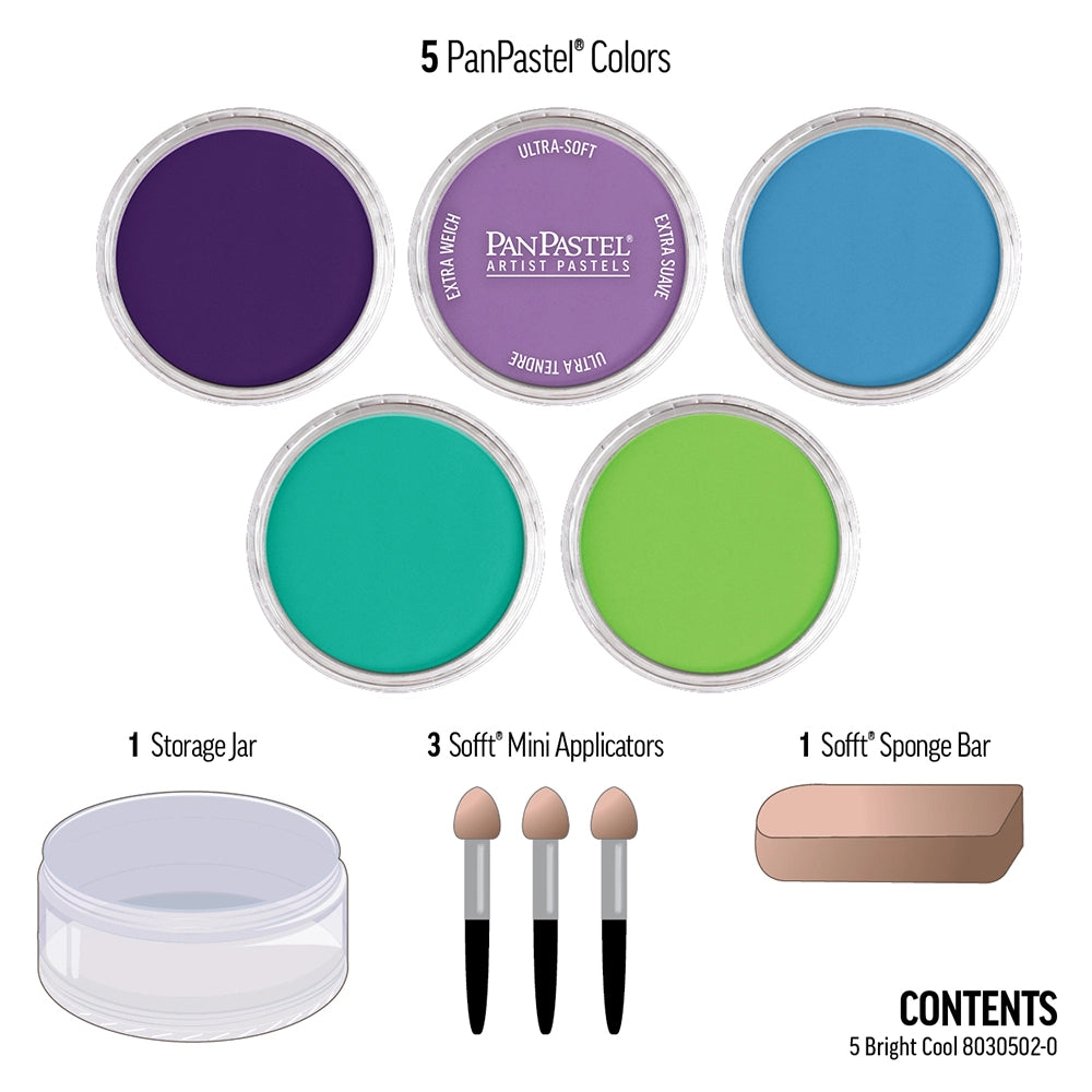PanPastel Bright Cool Set of 5 - set contents