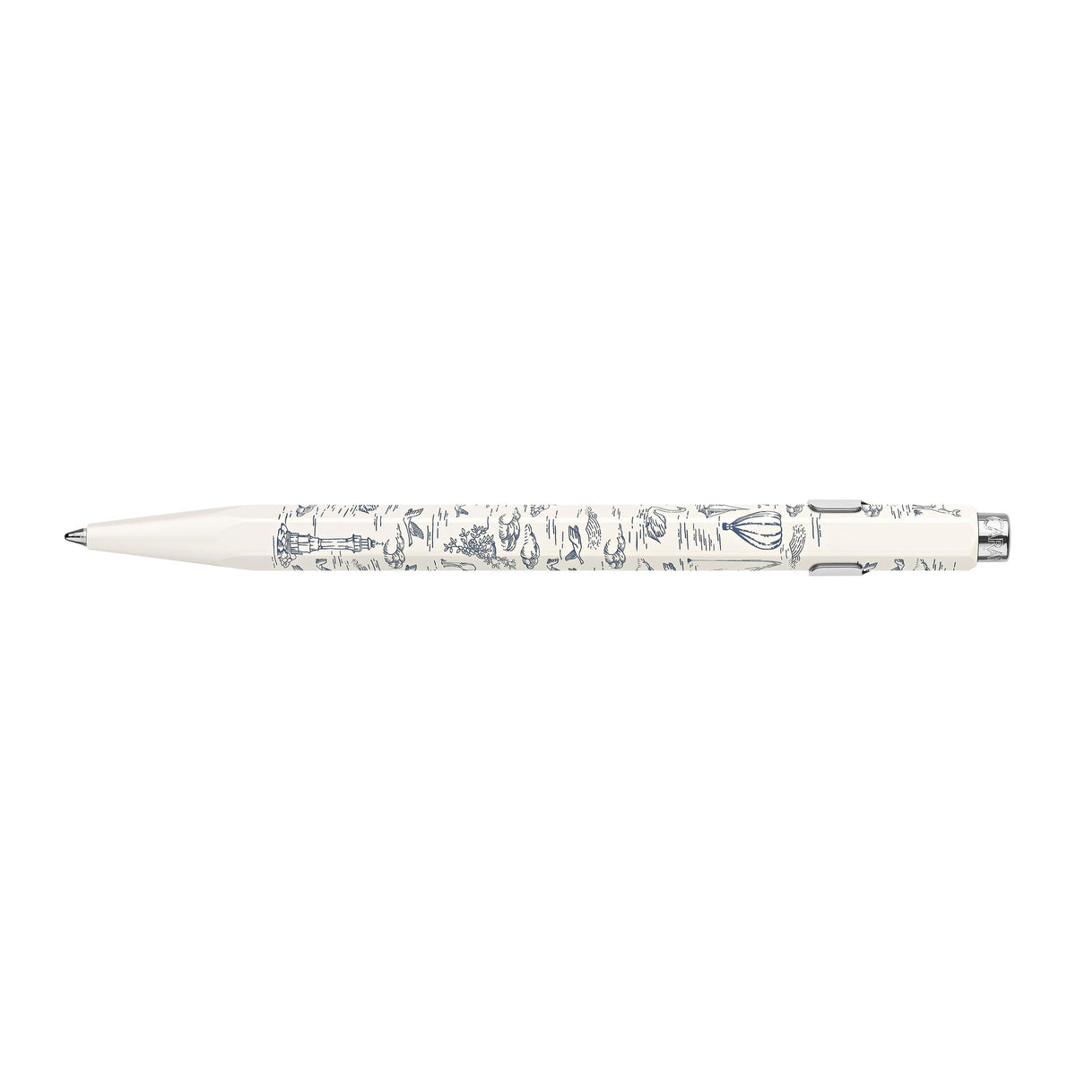 Caran d'Ache Toile de Jouy 849 ballpoint pen, side view