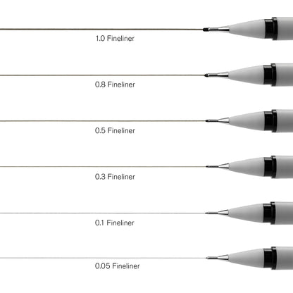 Winsor & Newton Fineliner Pens - Black