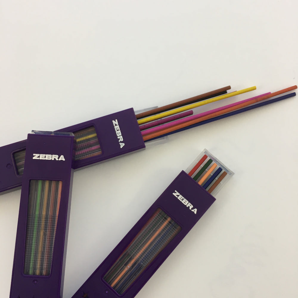 Zebra Refill for Zensations Mechanical Pencil 2mm Assorted Colours 3 Pack