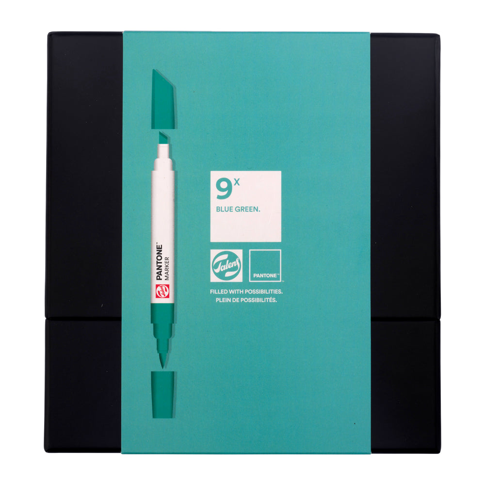 Talens Pantone Marker Blue Green 9 Set