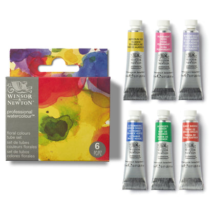 Winsor & Newton Aquarelles Professionnelles Couleurs Florales, Set de 6 Tubes