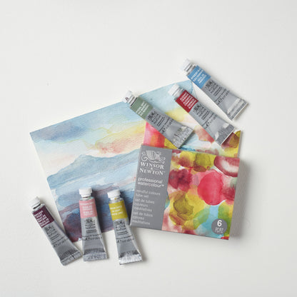 Winsor & Newton Aquarelles professionnelles Mindful Colour, tube, lot de 6