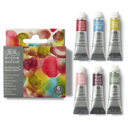Winsor & Newton Aquarelles professionnelles Mindful Colour, tube, lot de 6