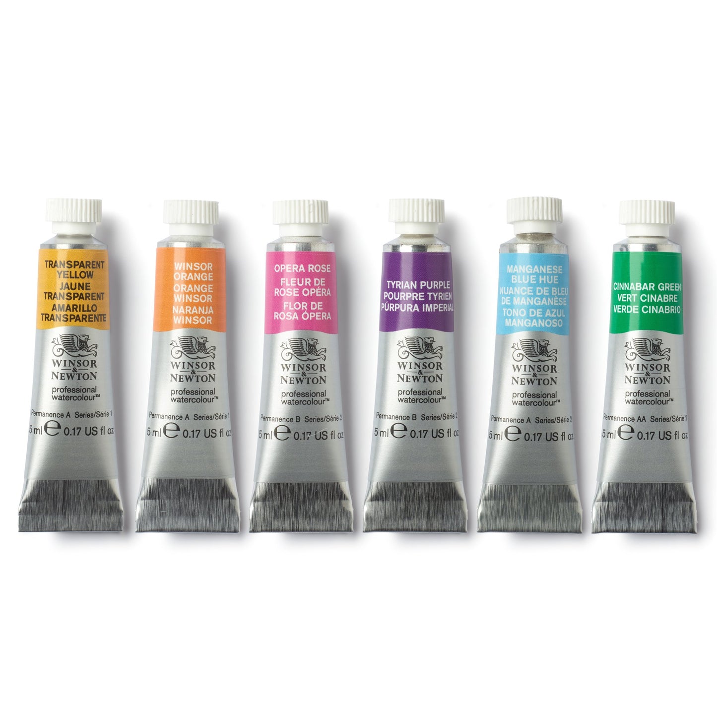 Winsor & Newton Aquarelles Professionnelles Couleurs Vives - Lot de 6 tubes