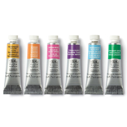 Winsor & Newton Aquarelles Professionnelles Couleurs Vives - Lot de 6 tubes