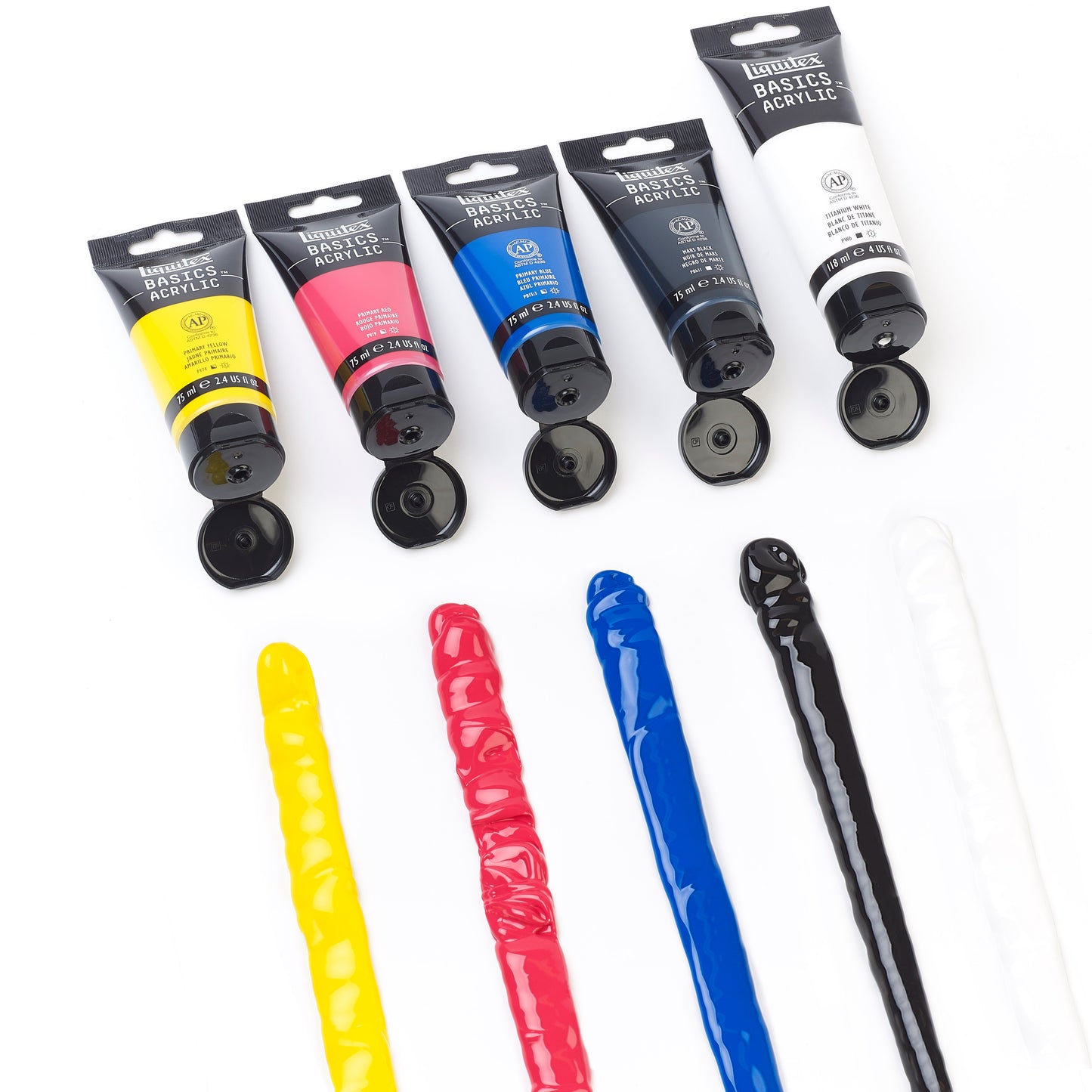 Liquitex BASICS Acrylic Essential Set (4x75ml, 118ml White)