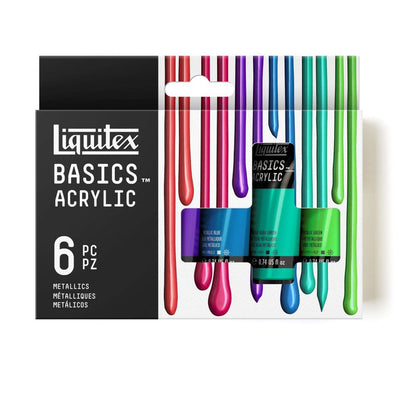 Liquitex BASICS Lot de 6 x 22ml - Métallique