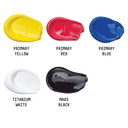 Liquitex BASICS Acrylic Essential Set (4x75ml, 118ml White)