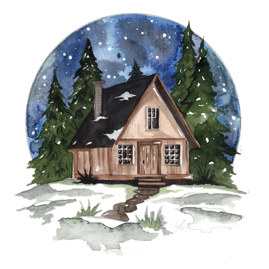 Willow Wolfe Watercolor Workbook - Winter Glow by Nya Wolfe