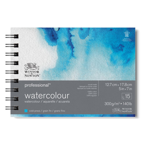 Winsor & Newton Professional Watercolour Pad Wired Cold-Pressed 5" x 7"