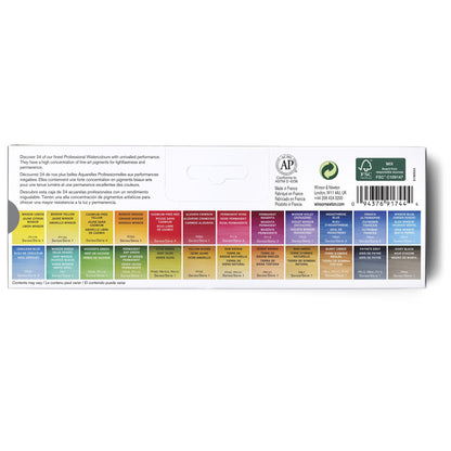 Winsor & Newton Professional Watercolour Set of 24 Complete Travel Tin