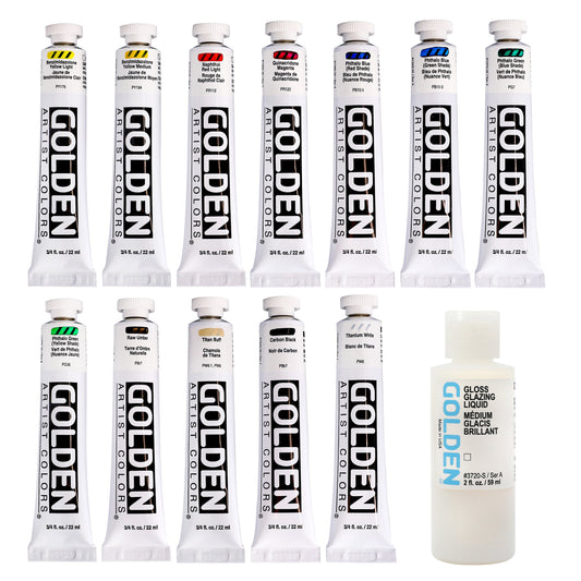 GOLDEN Heavy Body Acrylics Mixing Set of 12