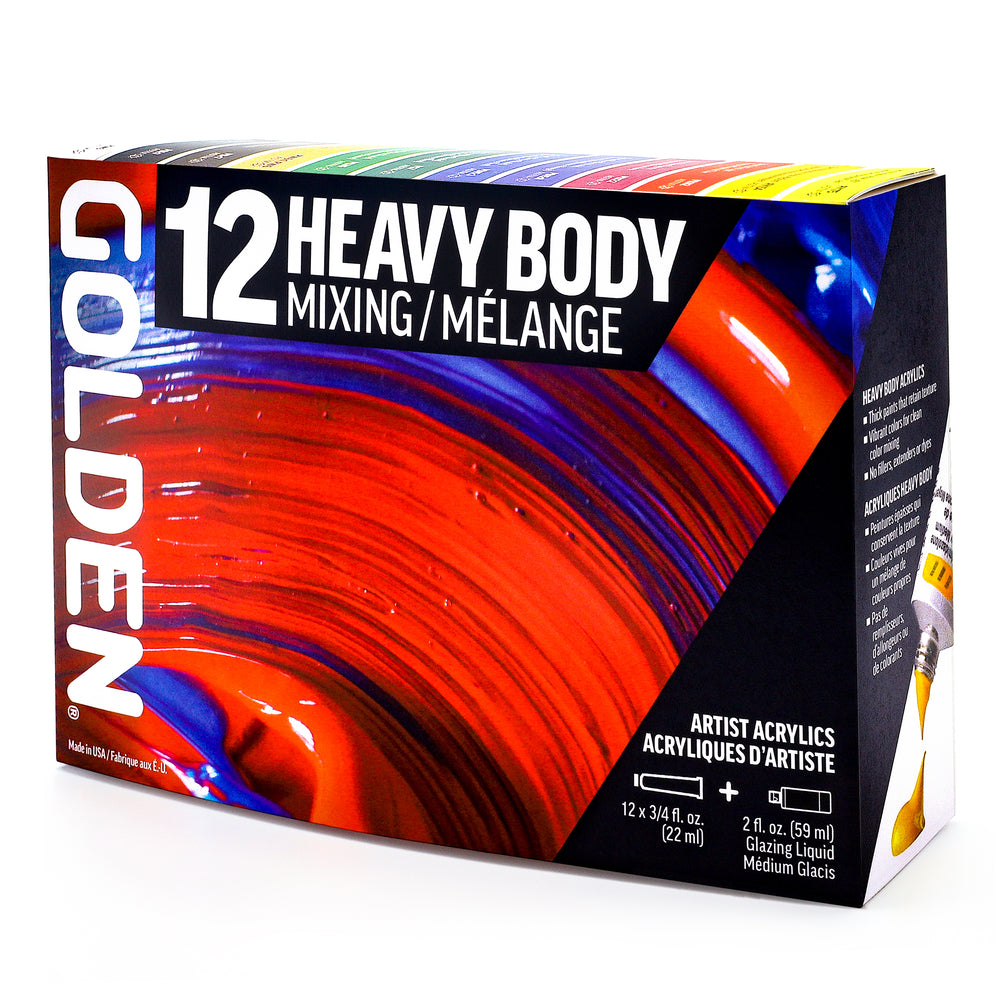 GOLDEN Heavy Body Acrylics Mixing Set of 12
