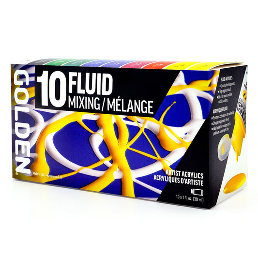 GOLDEN Fluid Acrylics Mixing Set of 10