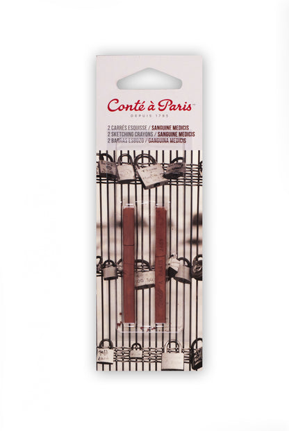 Conté à Paris Sketching Pastel Carré Set of 2 - Sanguine Medicis