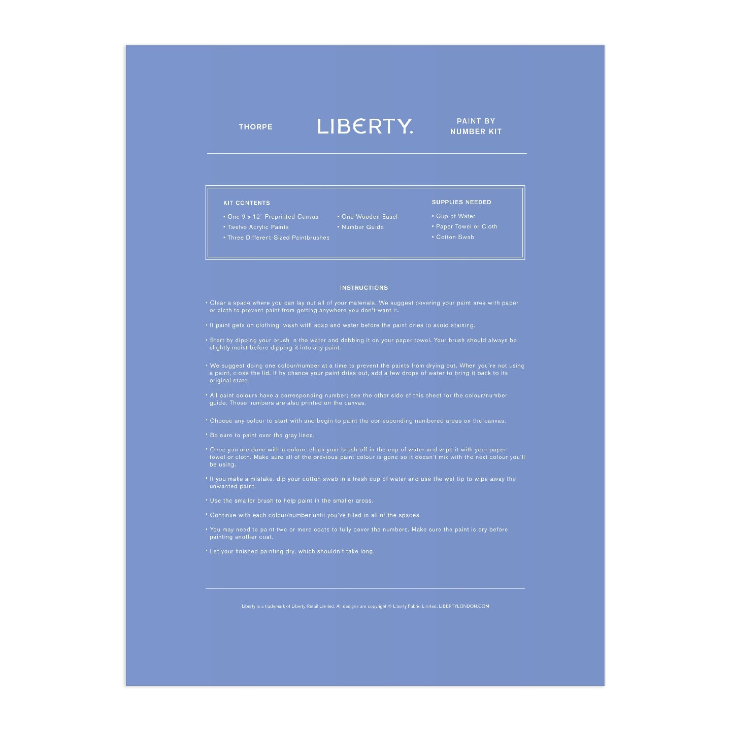 Liberty Paint-by-Number Kit - Thorpe