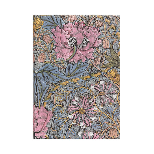 Paperblanks Midi Unlined Journal - Morris Pink Honeysuckle