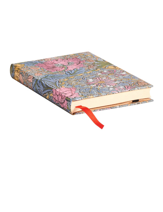 Paperblanks Mini Lined Journal - Morris Pink Honeysuckle