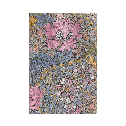 Paperblanks Mini Lined Journal - Morris Pink Honeysuckle