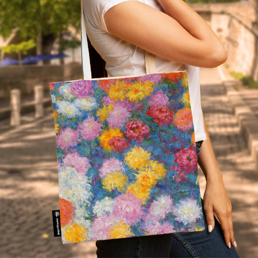 Paperblanks Canvas Bag - Monet's Chrysanthemums