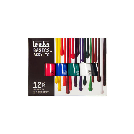 Liquitex BASICS Acrylic Set of 12 x 118ml Tubes