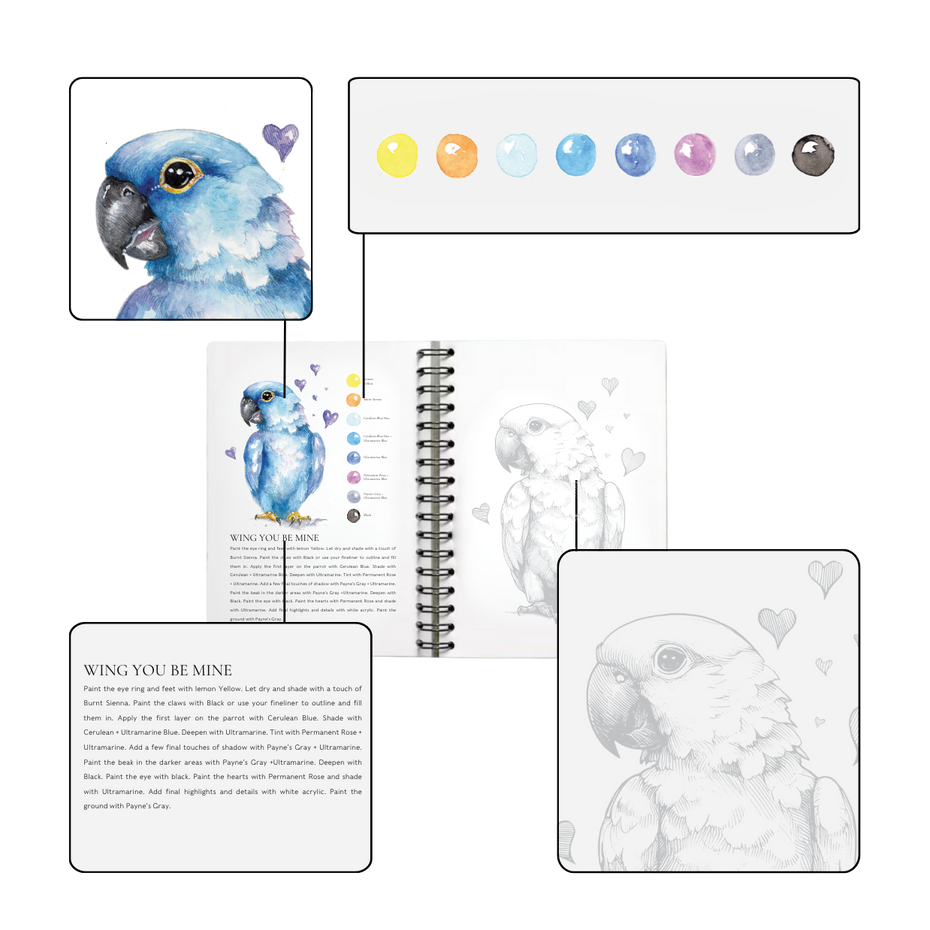 Willow Wolfe Watercolor Workbook - So Much Love