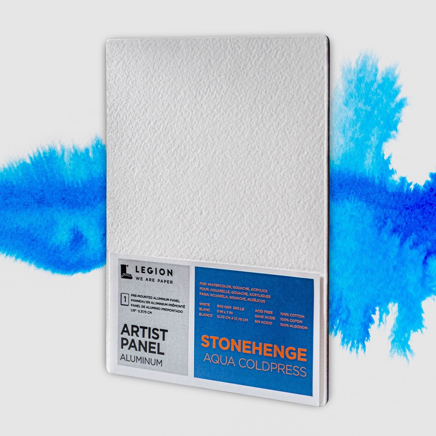 Panneau en aluminium blanc Stonehenge Aqua Cold Press 6" x 6"