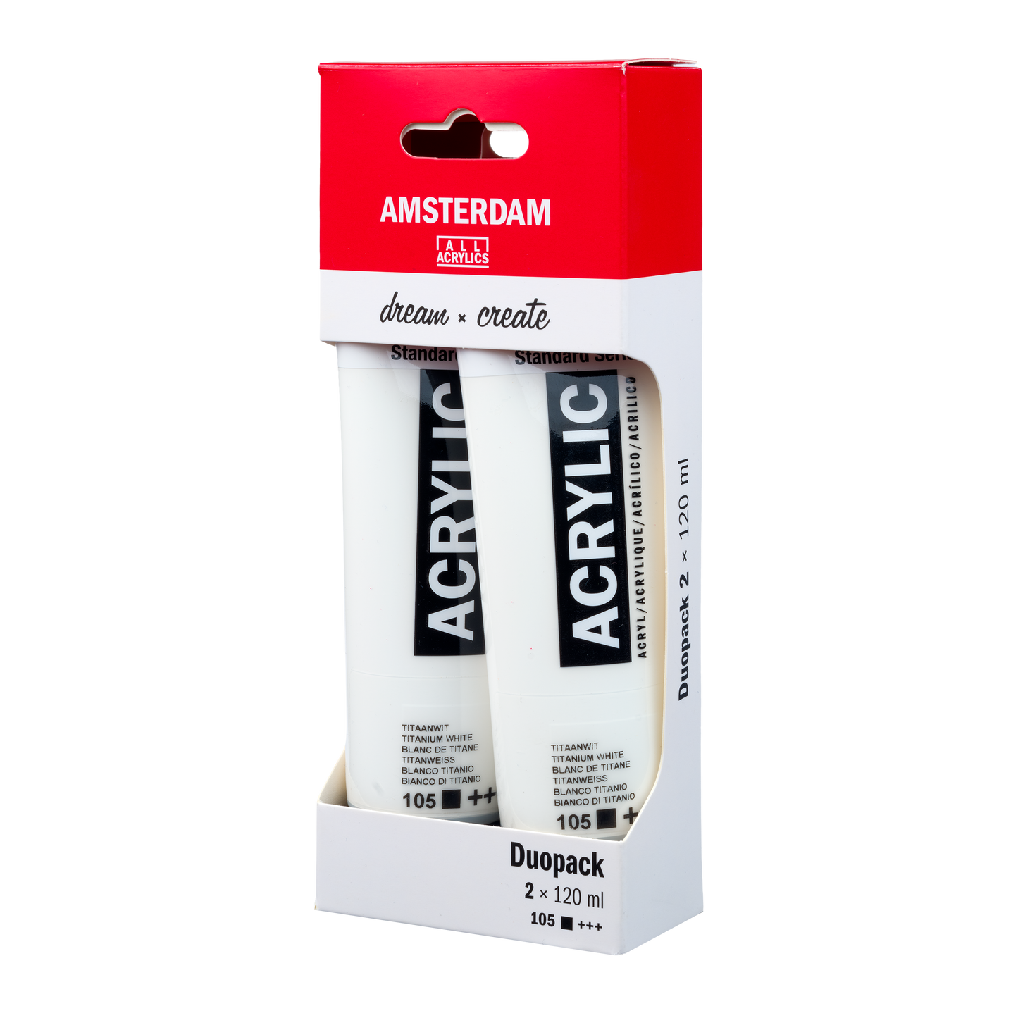 Amsterdam Acrylic Paint Titanium White Duo Pack