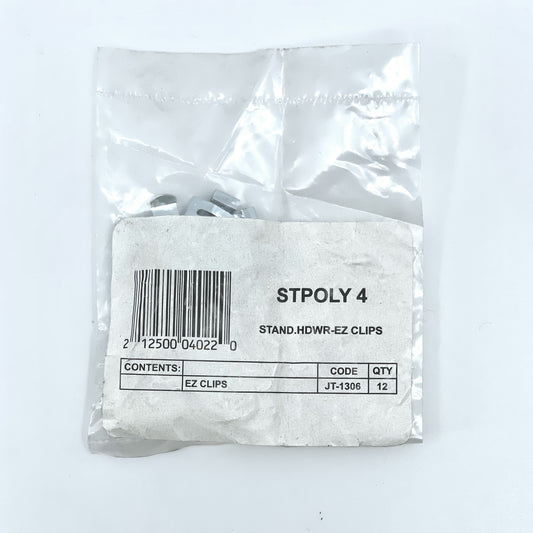 Standard Hardware Polypack - EZ Clips - #4 (Pack of 12)