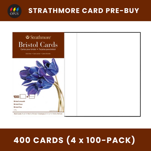 Strathmore 400 Series Bristol Cards 5" x 6 7/8" - Case of 400 (Pre-Buy)