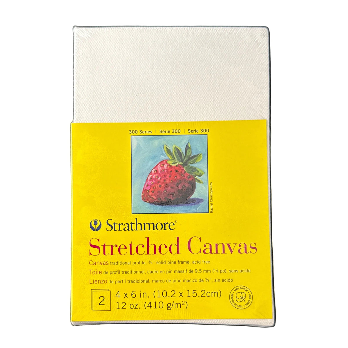 Strathmore 300 Series Stretched Canvas 4" x 6" - 2 Pack
