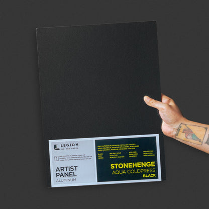 Panneaux d'artiste en aluminium Stonehenge Aqua Black 15,2 cm x 15,2 cm