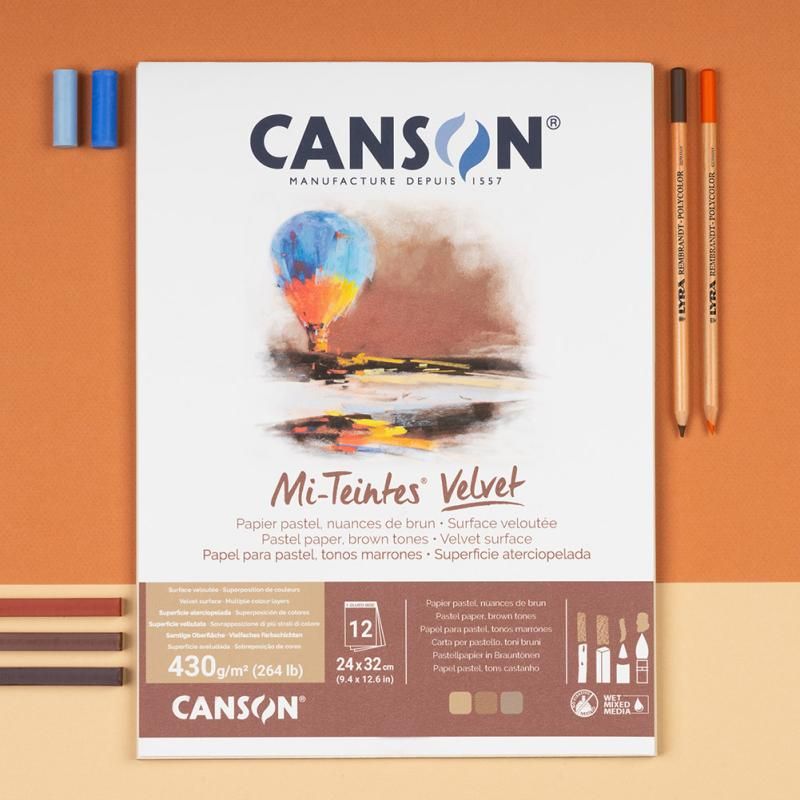 Canson Mi-Teintes Velvet pastel paper detail