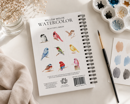 Willow Wolfe Watercolor Workbook - Beautiful Birds