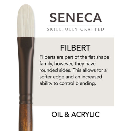 Willow Wolfe Seneca Oil & Acrylic Brushes - Filbert