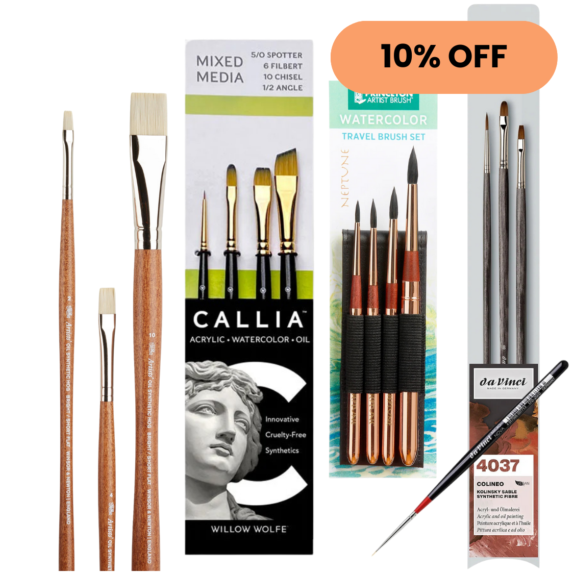 da Vinci COLINEO 4037 Acrylic & Oil Brush Set of 3