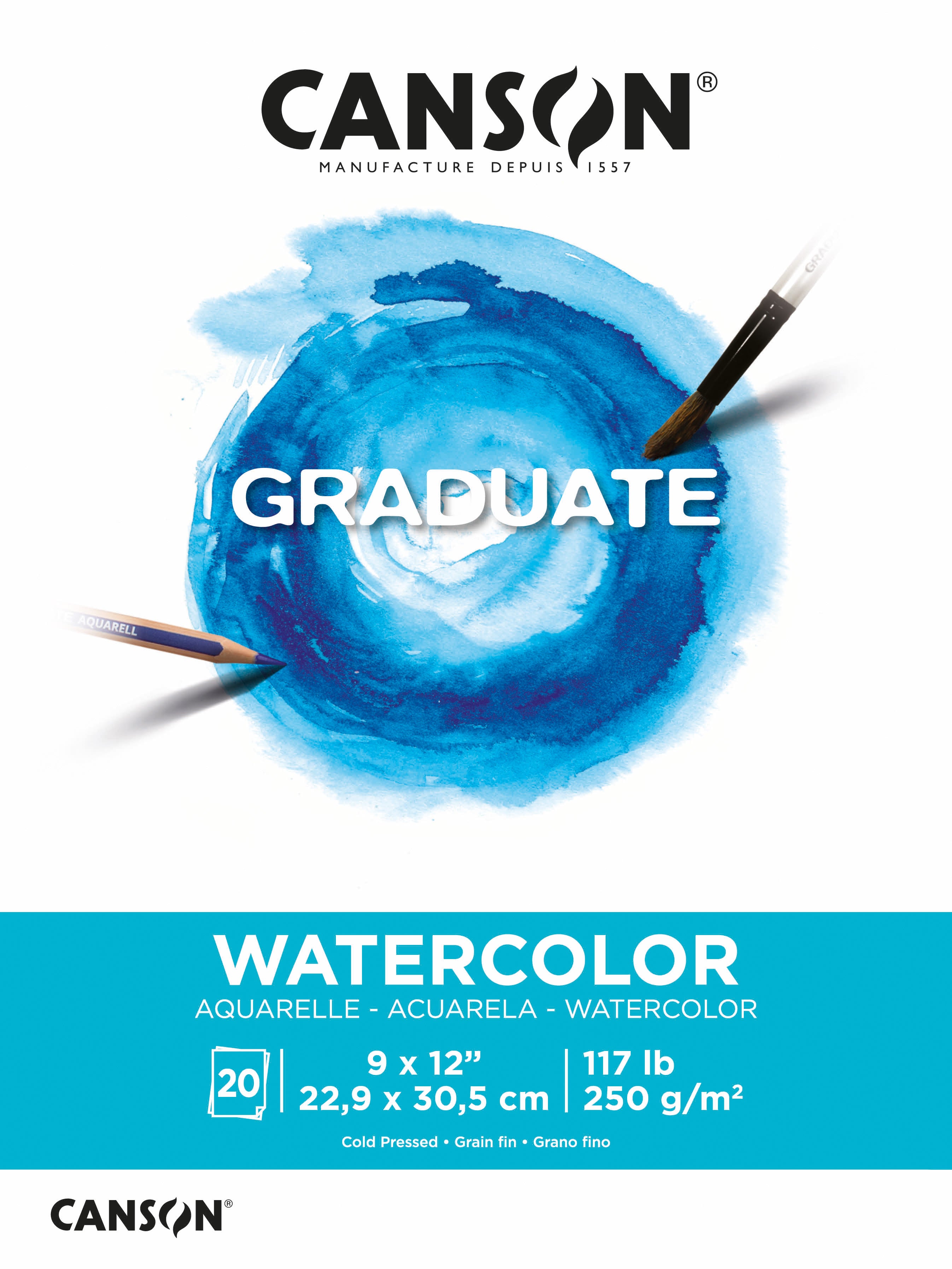 Canson Graduate Watercolour Pad 9